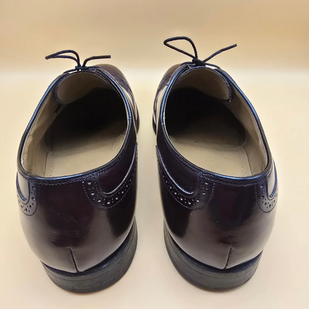 Johnston & Murphy Limited Burgundy Leather Wingtip Oxford Dress Shoes Mens 11 C